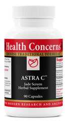 Health Concerns Astra C bottle front promoting immune support with vitamin C and zinc