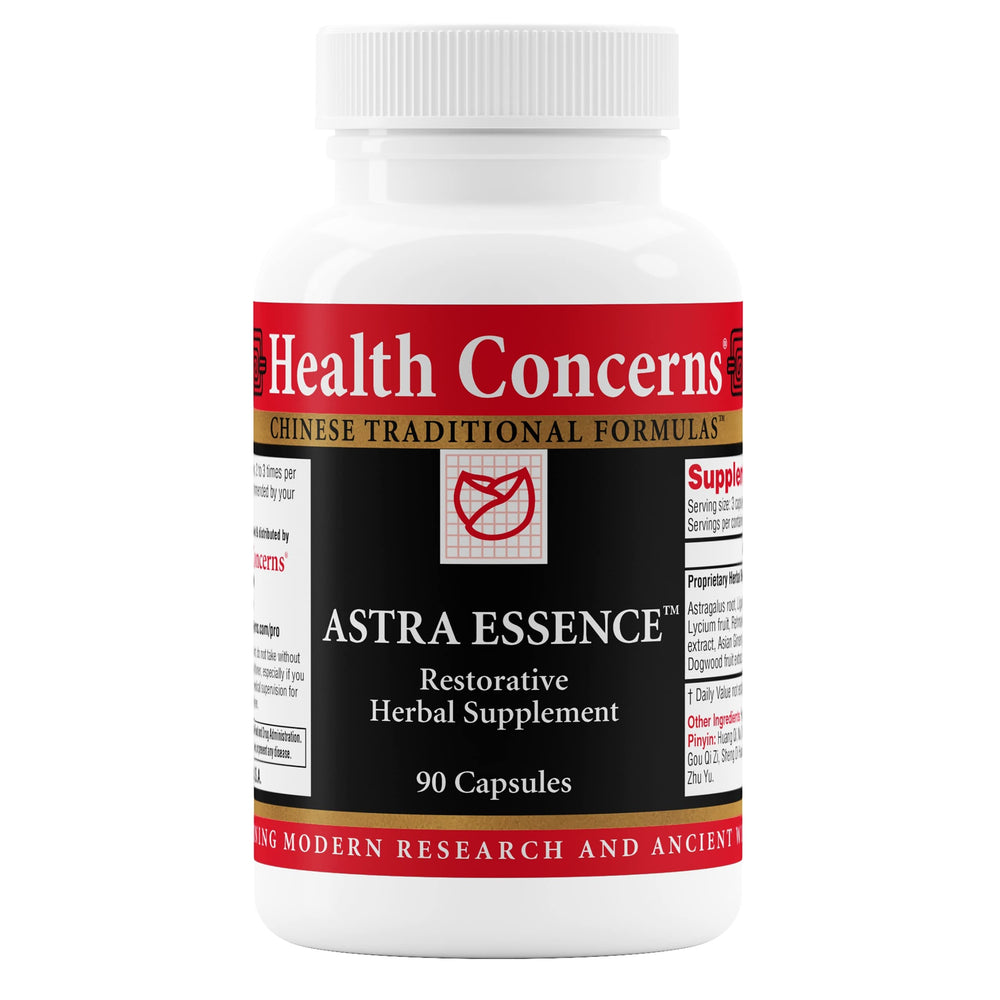 Health Concerns Astra Essence bottle front with capsules for daily vitality support