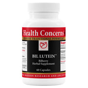 Health Concerns Bil Lutein bottle supports daily eye health.