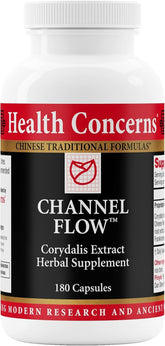 Health Concerns Channel Flow bottle pour shows a convenient daily ritual for smoother movement.