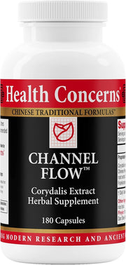 Health Concerns Channel Flow bottle pour shows a convenient daily ritual for smoother movement.