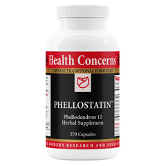 Health Concerns Phellostatin bottle front highlighting gut health support