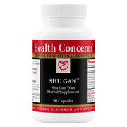 Health Concerns Shu Gan bottle front, showcasing the herbal formula for digestion support.