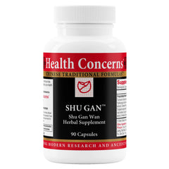 Health Concerns Shu Gan bottle front, showcasing the herbal formula for digestion support.