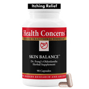 Health Concerns Skin Balance bottle being poured for daily skin support.
