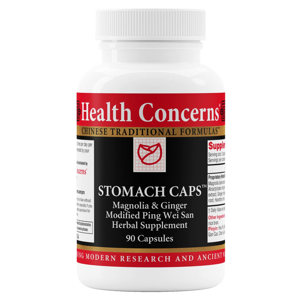 Health Concerns Stomach Caps bottle front for daily digestive support and easy routine use.