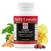 Health Concerns Three Immortals bottle pour for convenient menopause support on the go.
