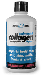 HEALTH DIRECT AminoSculpt liquid collagen bottle for daily beauty and joint support.