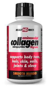 HEALTH DIRECT AminoSculpt Smooth Mango bottle for easy daily collagen intake.