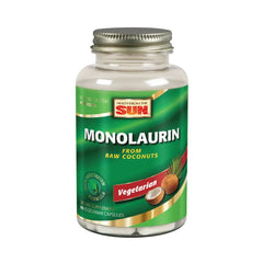 Health From The Sun Monolaurin 990mg bottle with coconut-derived vegetarian capsules.