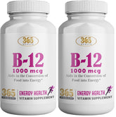 HEALTH LFE 365 Health B12 bottle shown for daily energy support