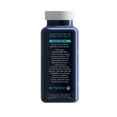 Health Logics Black Seed Oil ingredients list shows allergen-free formulation.