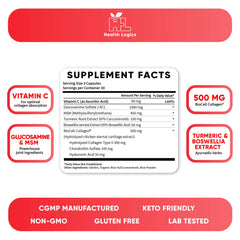 Health Logics Move turmeric 95% curcuminoids close-up highlighting potent content