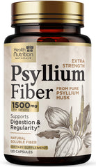 Health Nutrition Naturals Psyllium Husk Capsules bottle for convenient daily fiber.