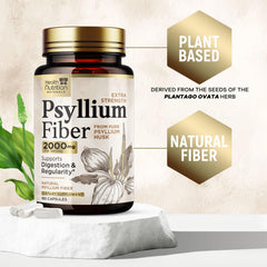 Health Nutrition Naturals psyllium husk powder ingredient close-up