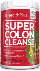 Health Plus Super Colon Cleanse bottle shown for gentle internal cleansing and toxin support