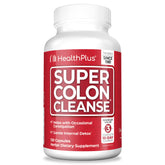 Health Plus Super Colon Cleanse bottle front shows gentle digestive support.