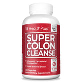 Health Plus Super Colon Cleanse bottle front showing gentle digestive support.