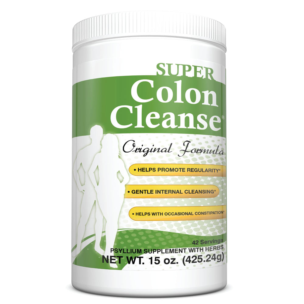 Health Plus Super Colon Cleanse original formula tub front for gentle digestive support
