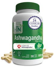 Health Thru Nutrition Ashwagandha 500mg bottle front view for stress support.