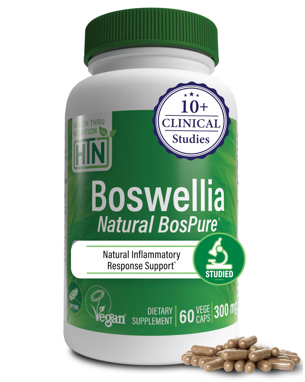 Health Thru Nutrition Boswellia AKBAMAX bottle with AKBA-rich extract for daily mobility support