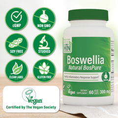Label detail of Health Thru Nutrition Boswellia AKBAMAX showing 300 mg per capsule