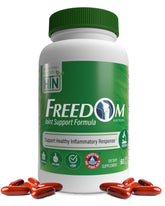 Health Thru Nutrition Freedom Softgels bottle; convenient daily capsule for overall wellness.