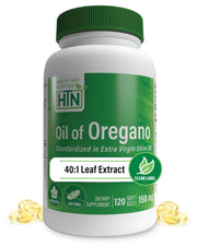 Health Thru Nutrition Oil of Oregano mini-softgels bottle on shelf suggesting immune-support potential