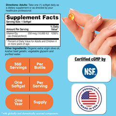 Health Thru Nutrition Vitamin D3 mini softgels for easy daily intake