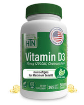Health Thru Nutrition Vitamin D3 2000IU bottle for convenient daily immune support