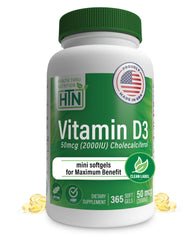 Health Thru Nutrition Vitamin D3 2000IU bottle for convenient daily immune support