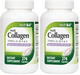 HealthA2Z Multi Collagen capsules in a bottle for convenient daily joint and skin support.