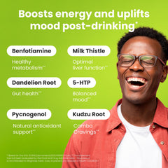 Healthbiotics NoMoreDrinks bottle with milk thistle for liver support