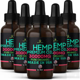 Healthergize hemp oil 5-pack bottles for easy daily use.