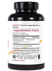 Healthfare label highlighting 20x concentration and potency
