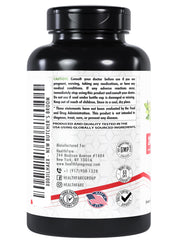 Healthfare bottle close-up label shows gluten-free and non-GMO assurance.