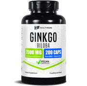 Healthfare Ginkgo bottle cap showcases easy daily dosing.
