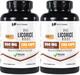 Healthfare licorice root extract capsules bottle for daily wellness routine