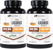 Healthfare licorice root extract capsules bottle for daily wellness routine