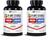 Healthfare Plant Sterols Capsules bottle shown for daily wellness routine.
