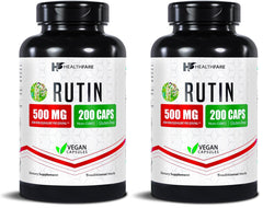 Healthfare Rutin bottle front showing plant-based flavonoid for daily wellness
