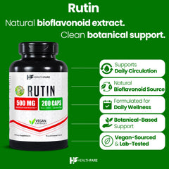 Healthfare Rutin capsules in bottle for convenient daily supplementation