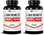 Healthfare Saw Palmetto bottle showing high potency capsules for daily support
