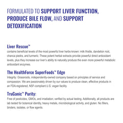 HealthForce Liver Rescue herbal blend close up showing the natural herbs.