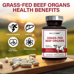 HEALTHGEM Beef Organs Heart capsules may support cardio vitality