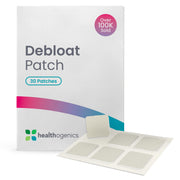 Healthogenics Debloat Patch packaging highlights convenient daily support.