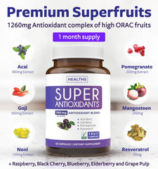 Healths Harmony Acai Berry capsules highlighted for skin-friendly antioxidants
