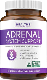 Healths Harmony Adrenal System Support bottle for daily cortisol balance.