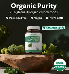 Healths Harmony barley grass broccoli spinach tablets with phytonutrients for daily support.