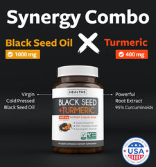 Healths Harmony capsules closeup highlighting vegan non GMO formula and turmeric blend for balanced wellness